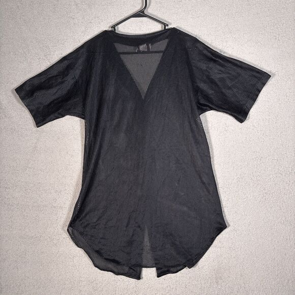 Vintage Cover Zone Men’s Size M‎ Black Mesh Button Down Short Sleeve Rave Club - Picture 8 of 10